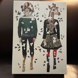Galison Christian Lacroix Love Who You Want Set of 2 shaped 750 piece puzzle